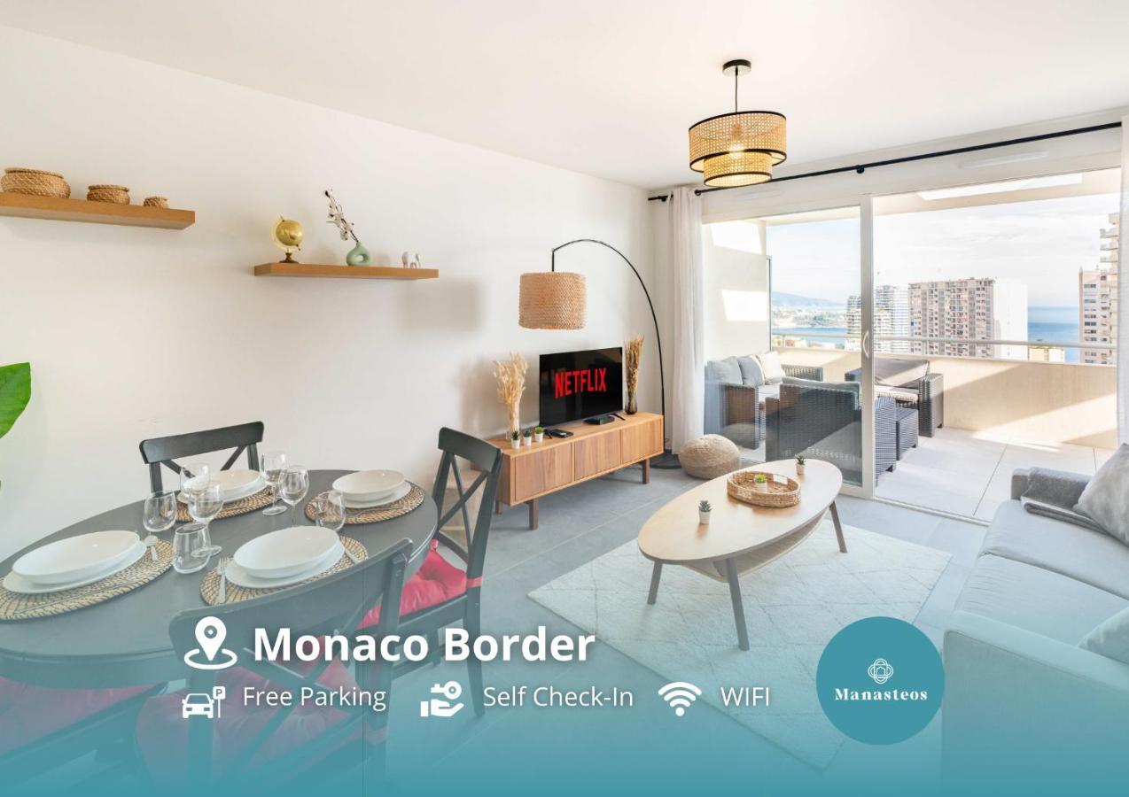5Mn Monaco - Terrasse Vue Mer - Parking - Be Beausoleil Ngoại thất bức ảnh